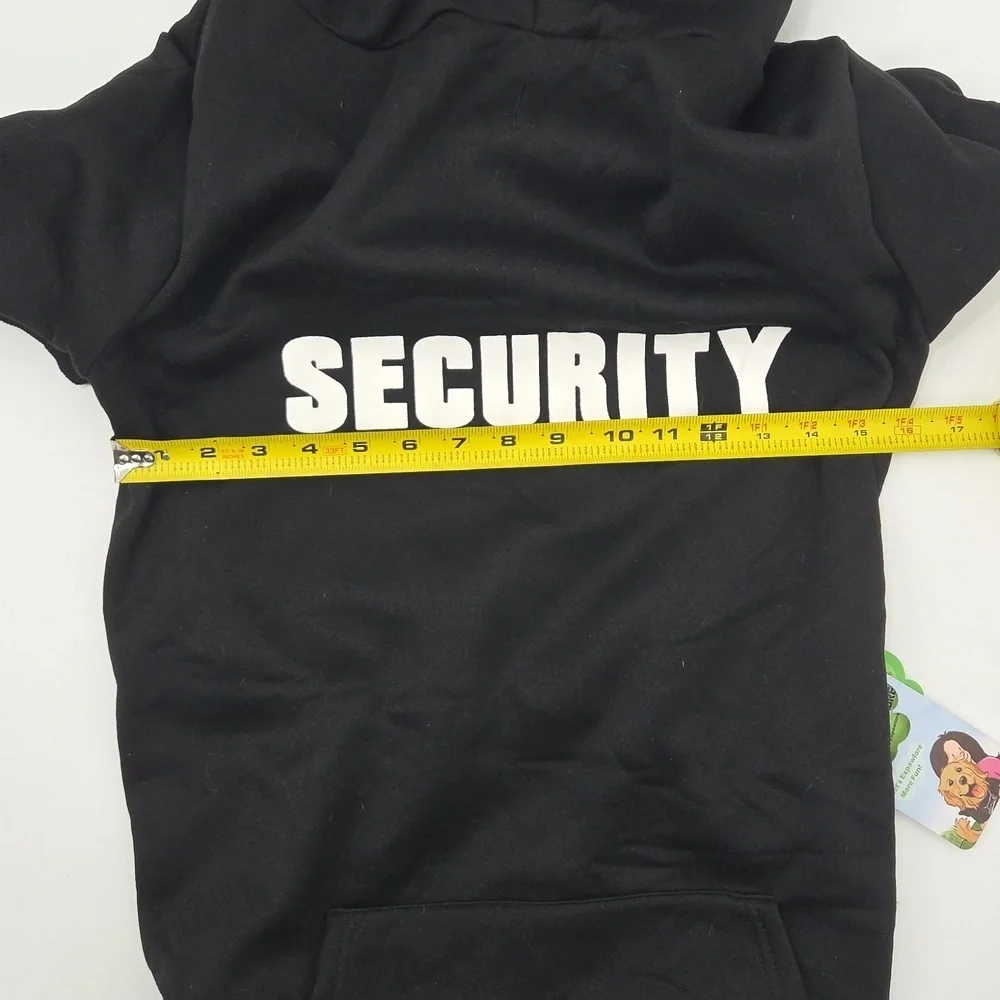 Security Black Dog Hoodie NWT